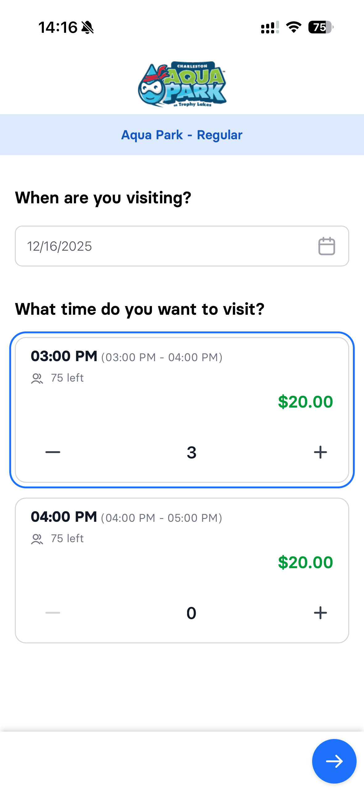 Mobile booking flow - step 4