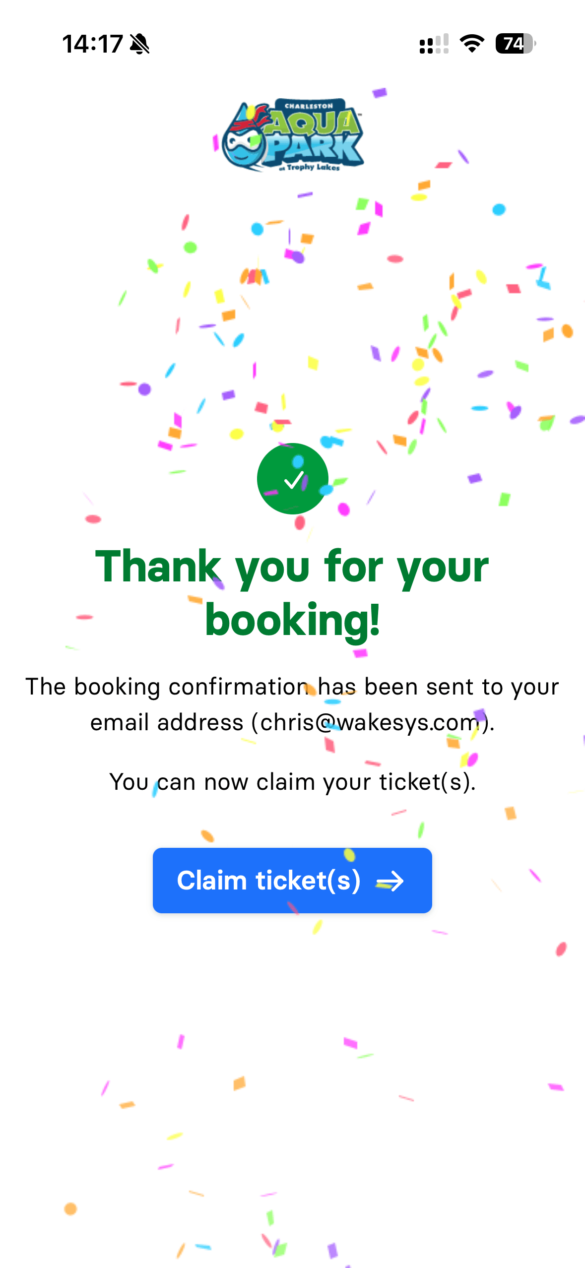 Mobile booking flow - step 8